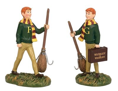 Department 56​ Harry Potter Series "Fred & George Weasley" 2 Piece Figurine Set (603332)