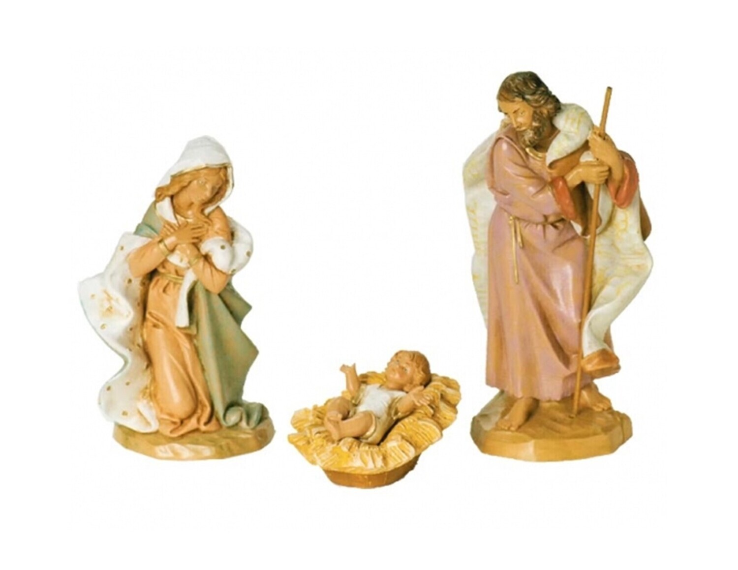 Fontanini Nativity 7.5” Scale Holy Family - 4 Piece Figurine Set (71811)