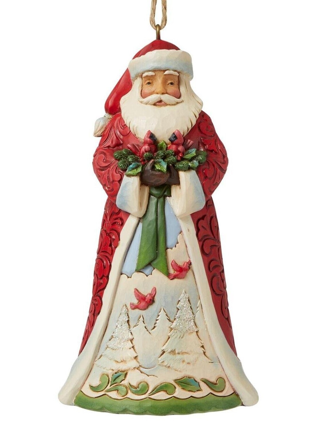 Jim Shore Heartwood Creek "Santa Holding Cardinals" Ornament (6009693)