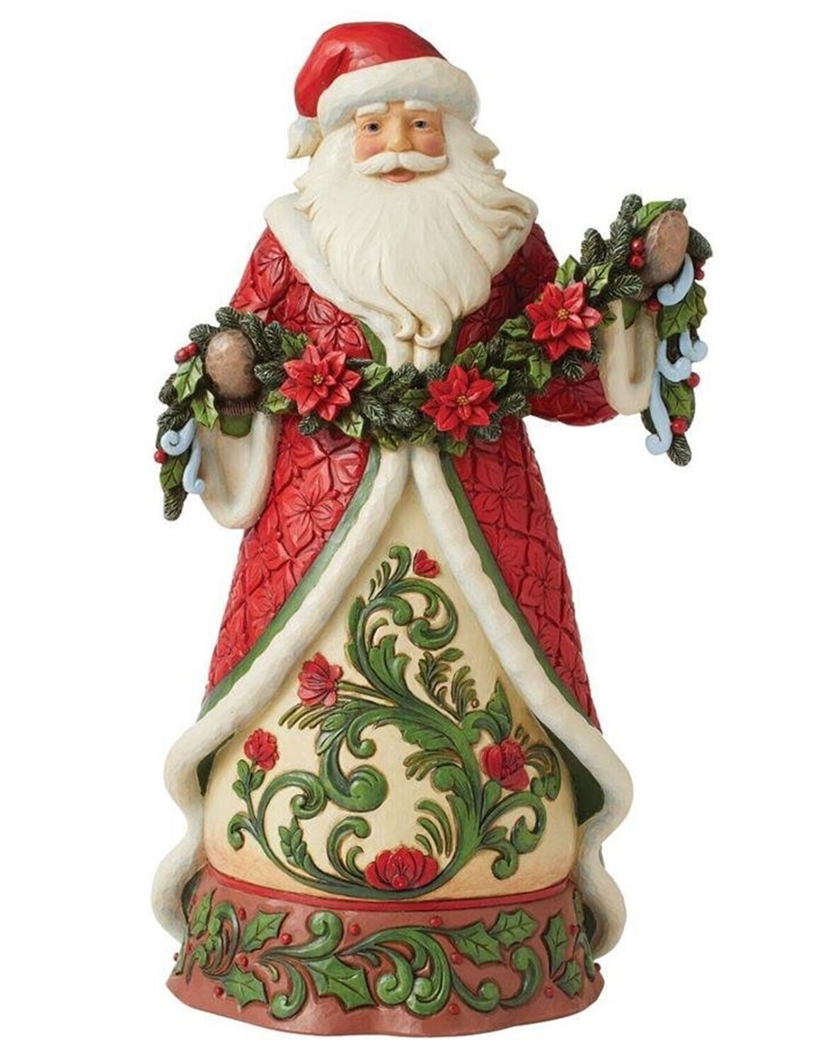 Jim Shore Heartwood Creek "Seasonal Swag Santa" Figurine (6012898)