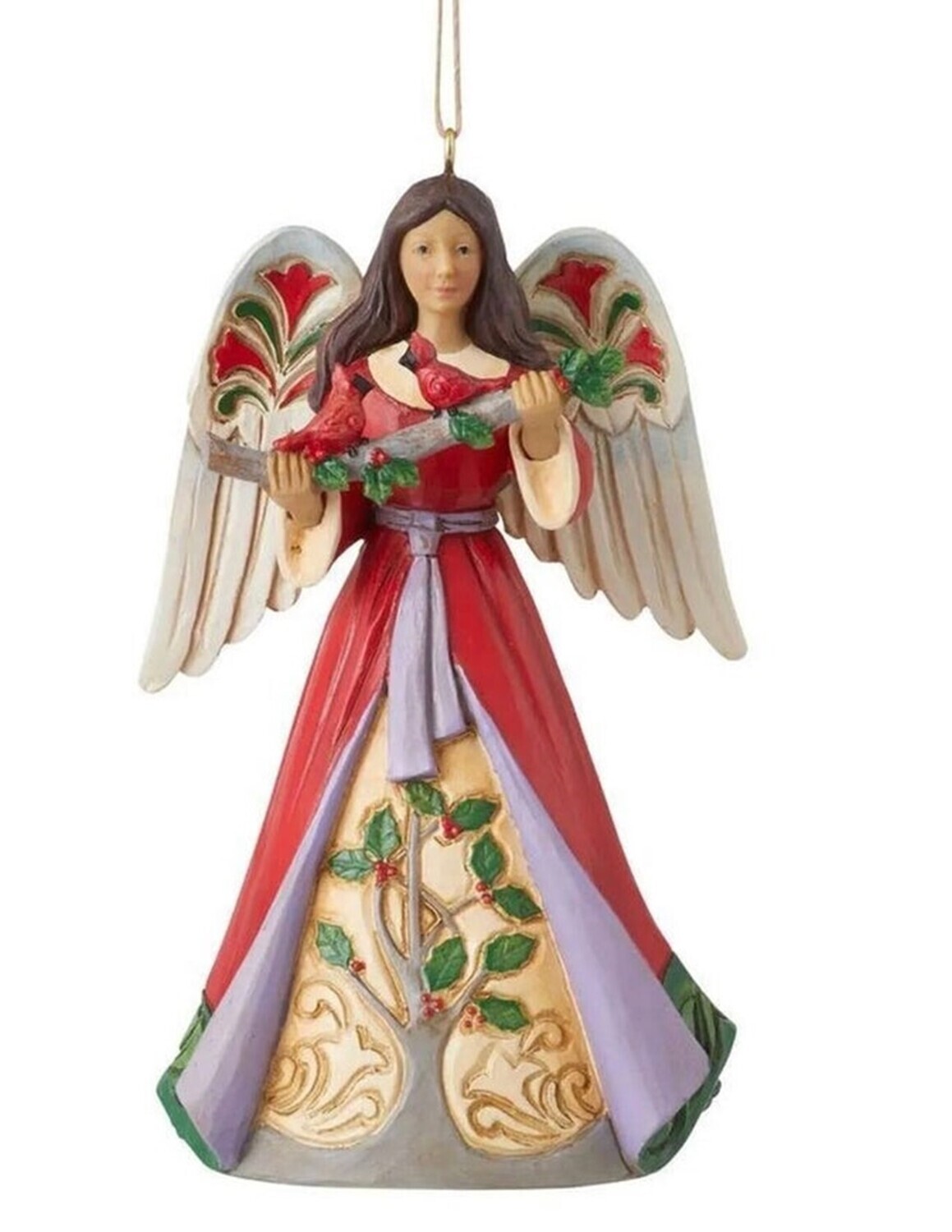 Jim Shore Heartwood Creek "Christmas Angel with Cardinals" Ornament (6011674)