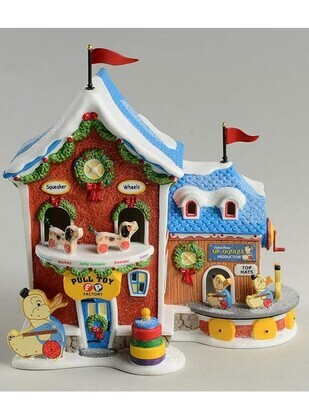 Department 56 North Pole Village "Fisher-Price Pull Toy Factory" Building (4050962) Retired