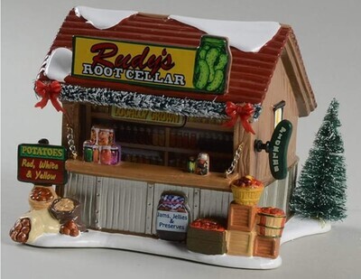 Department 56 Snow Village "Rudy's Root Cellar" Canned Goods Building (4044859)