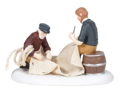Department 56 New England Village "Mending the Sails" Figurine (6005423) Retired
