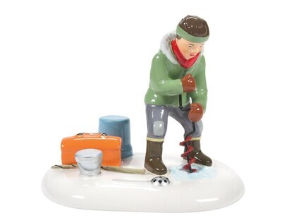 Department 56 Snow Village "Angling for a Win" Ice Fishing Figurine (6009705)