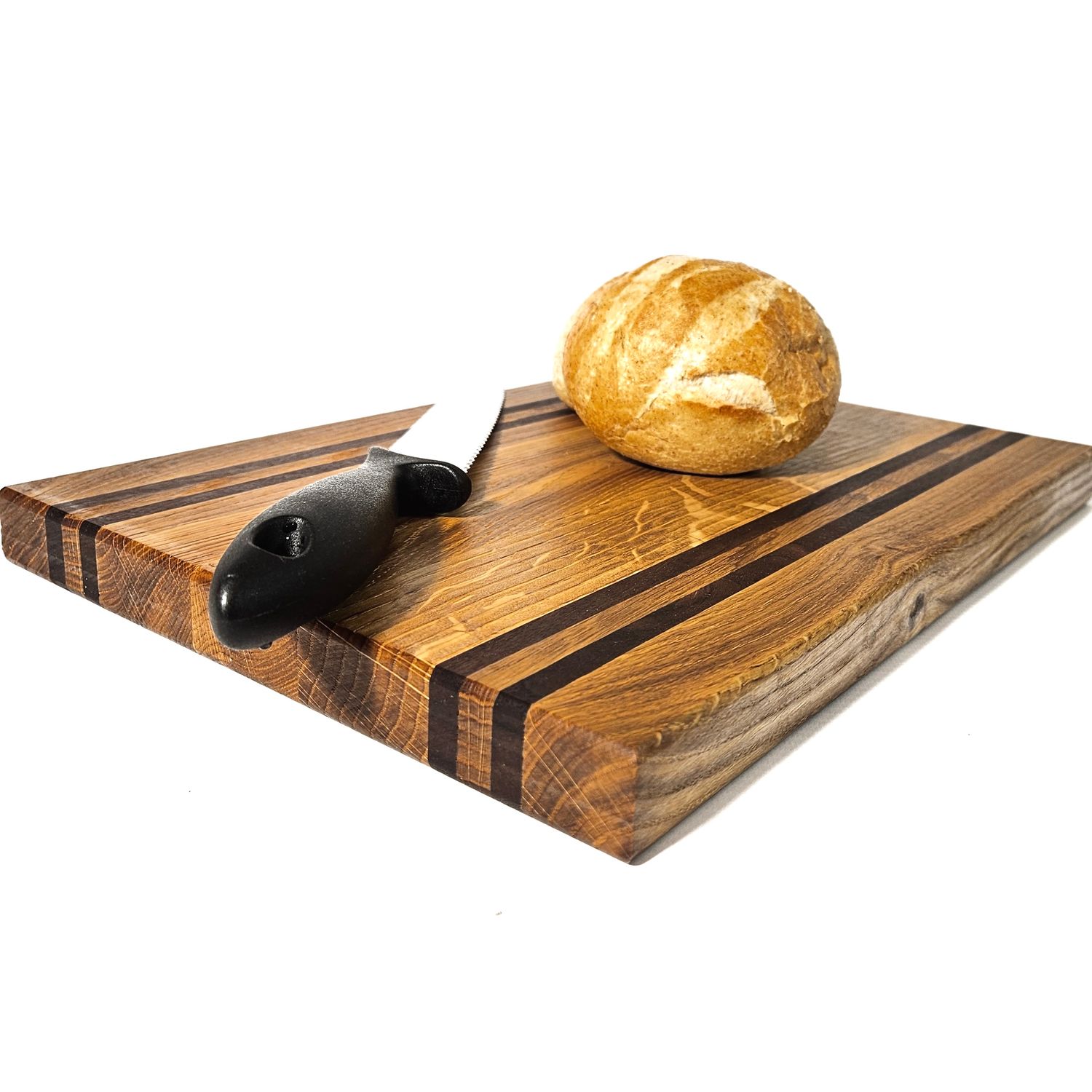 Deska dębowa z wstawkami z ORZECHA AMERYKAŃSKIEGO