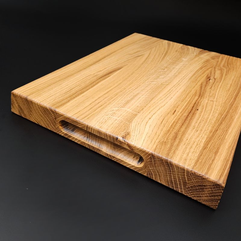 Deska dębowa z uchwytami, klasyczna dębowa stolnica