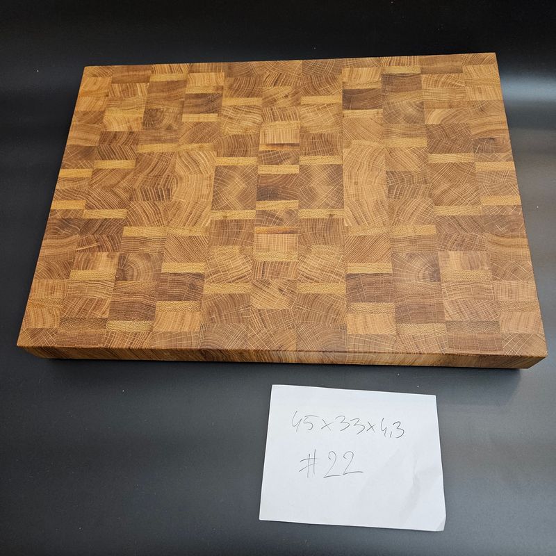 Deska sztorcowa DĄB + IROKO 45x33x4,3 - nr22