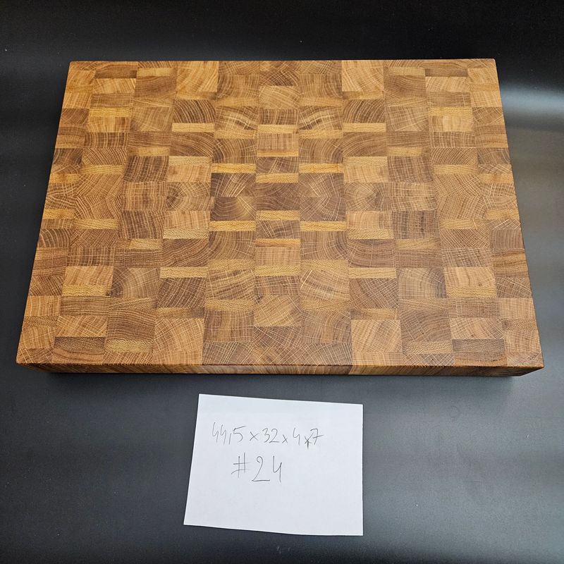 Deska sztorcowa DĄB + IROKO 44,5x32x4,7 - nr24