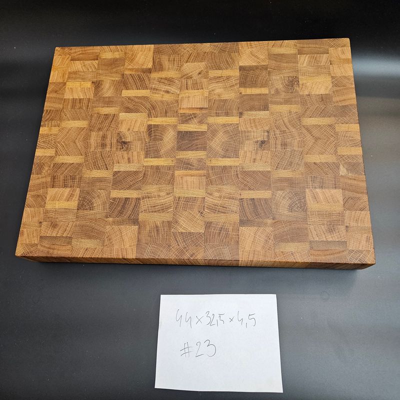 Deska sztorcowa DĄB + IROKO 44x32,5x4,5 - nr23