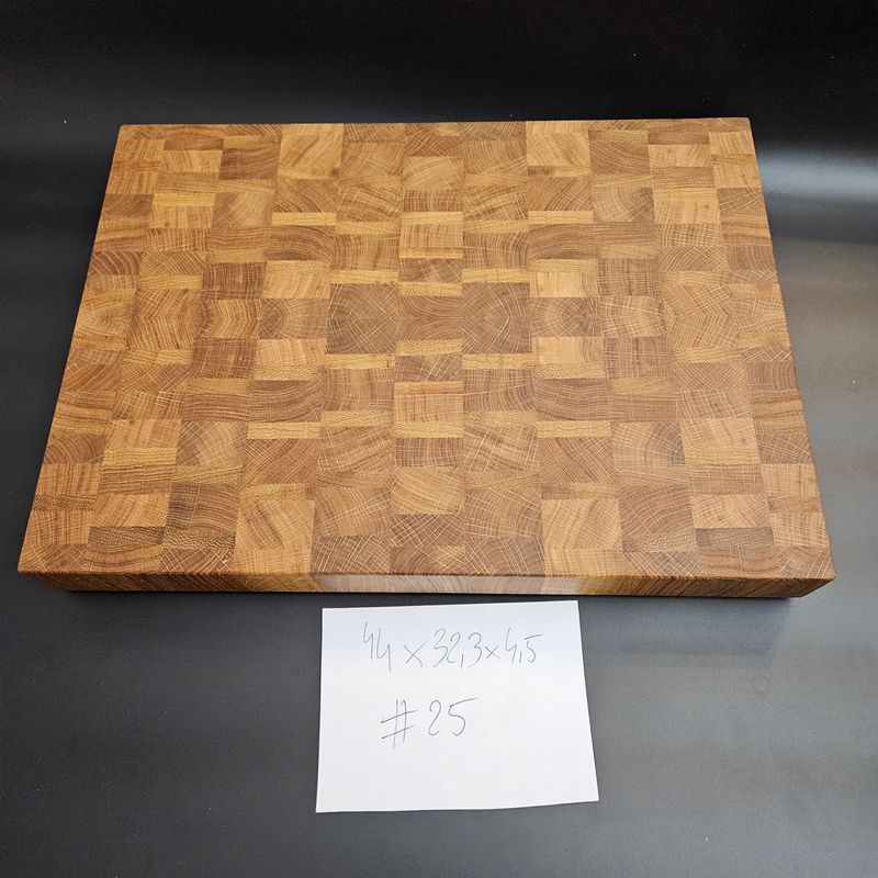 Deska sztorcowa DĄB + IROKO 44x32,3x4,5 - nr25