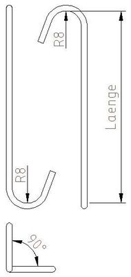 Standardhaken Nr. CRR8 90° verdreht Standardhaken Nr. CRR8 90° verdreht