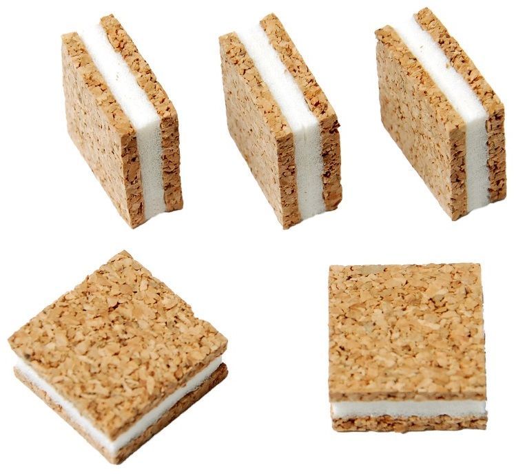 KKST Kork-Stapelscheiben 2 mm PVC-Haftschaum 4 x 20 x 20 mm