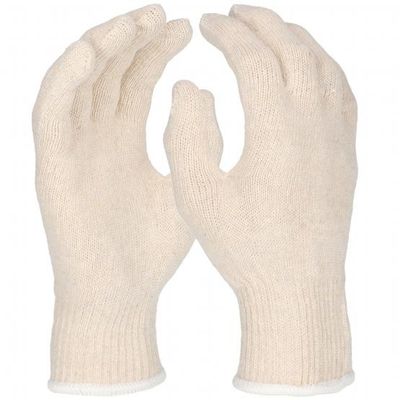 Baumwollhandschuh, Feinstrick, natur, Strickbund