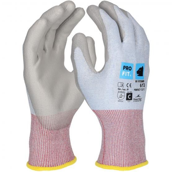 PU Schnittschutzhandschuh PU Schnittschutzhandschuh "Perfect Cut C", hellblau/grau
