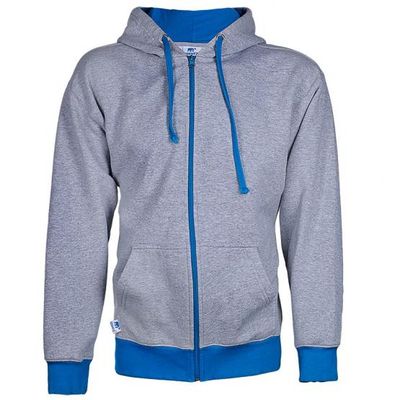 Sweat-Shirt, grau/cyan blau