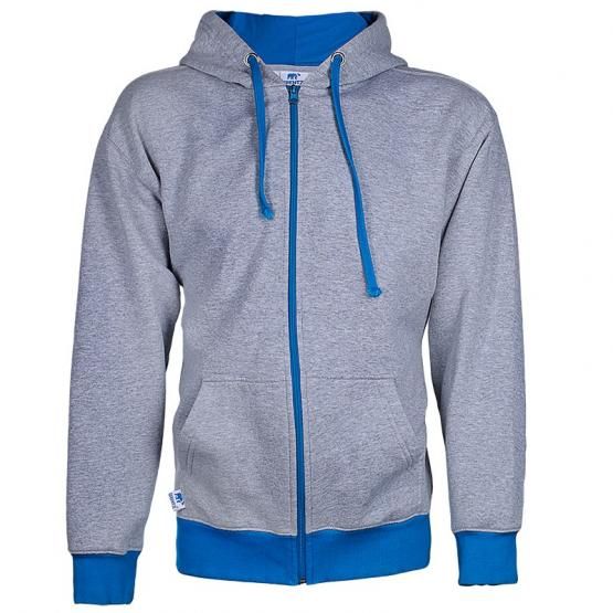 Sweat-Shirt, grau/cyan blau