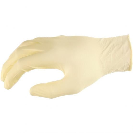 Latex Einweghandschuhe, puderfrei, 24 cm, natur, 100 St.