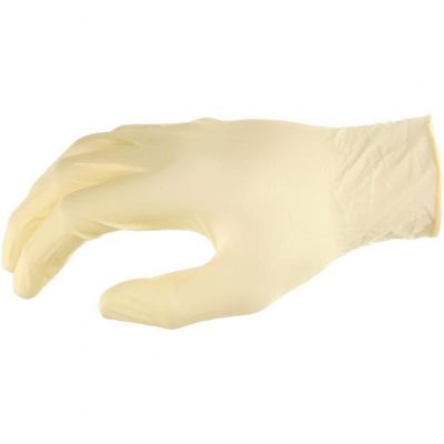 Latex Einweghandschuhe, puderfrei, 24 cm, natur, 100 St.