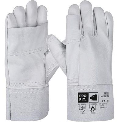 Rindvoll Leder Arbeitshandschuh, "Deich", Volllederverstärkung