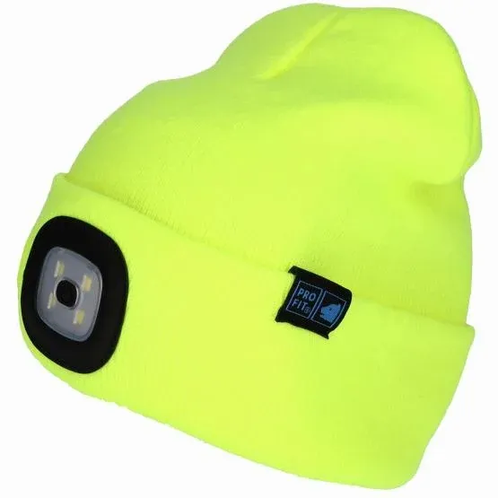 Mütze mit Licht, neongelb, wiederaufladbare LED-Lampe Mütze mit Licht, neongelb, wiederaufladbare LED-Lampe