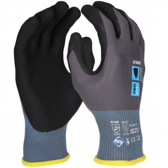 Nitril Handschuhe, Nitril Handschuhe, "Maxim cool", grau / schwarz