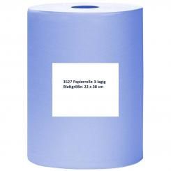 Putztuchrolle 3-lagig, 22 x 36 cm, blau Putztuchrolle 3-lagig, 22 x 36 cm, blau