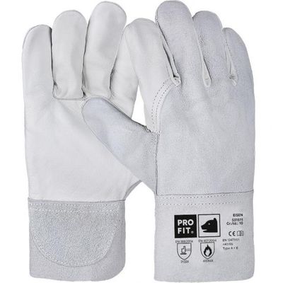 Kombi Rind Leder Arbeitshandschuh, "Eisen", 27 cm