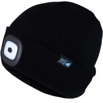 Mütze mit Licht, schwarz, wiederaufladbare LED-Lampe Mütze mit Licht, schwarz, wiederaufladbare LED-Lampe