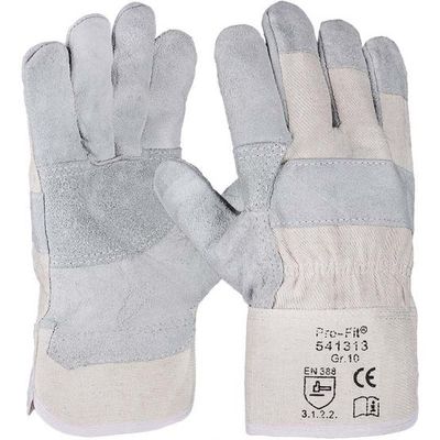 Rindspalt Leder Arbeitshandschuhe, "Düne", verstärkt, natur,