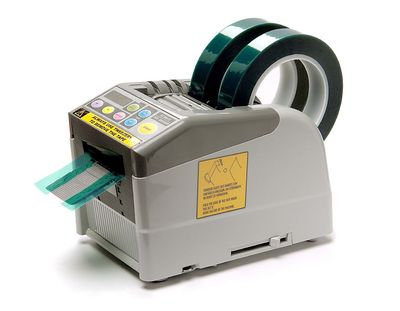 UB-2   Universal-Bandspender für Bandbreiten 6 – 60 mm.  Zwei Rollen können gleichzeitig verarbeitet werden.