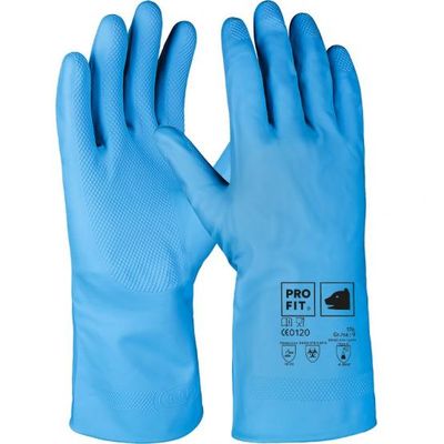 Latex Haushaltshandschuhe, Standard-Qualität, 30 cm, blau