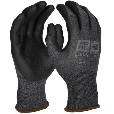 Nitril Handschuhe, Nitril Handschuhe, "Hit", Nitrilschaum, grau/schwarz