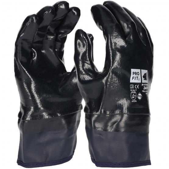 Nitril Handschuhe, Nitril Handschuhe, "ozean plus", blau, vollgetaucht, Stulpe
