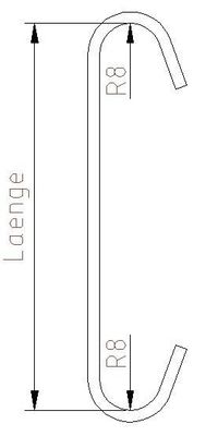 Standardhaken Nr. CRR8 planliegend