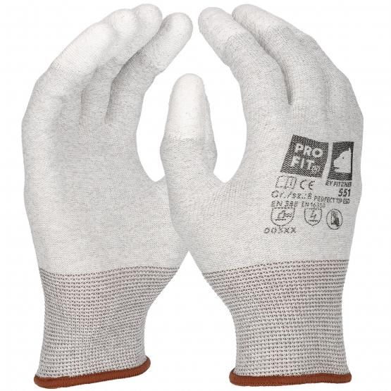 ESD Handschuh "Perfect tip esd" Fingerkuppen PU beschichtet