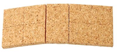 KKST Kork-Stapelscheiben schwach klebend auf Rolle gestanzt, 5 x 25 x 25 mm