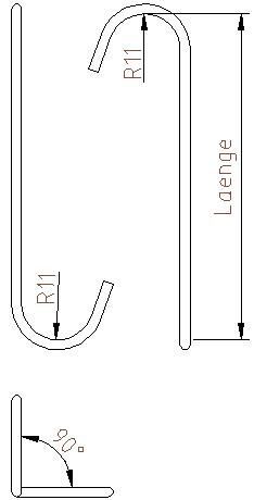 Standardhaken Nr. CRR11 90° verdreht