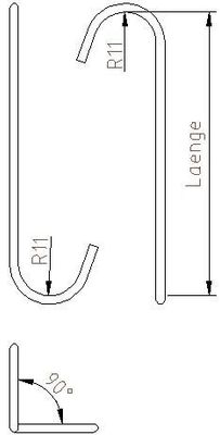 Standardhaken Nr. CRR11 90° verdreht