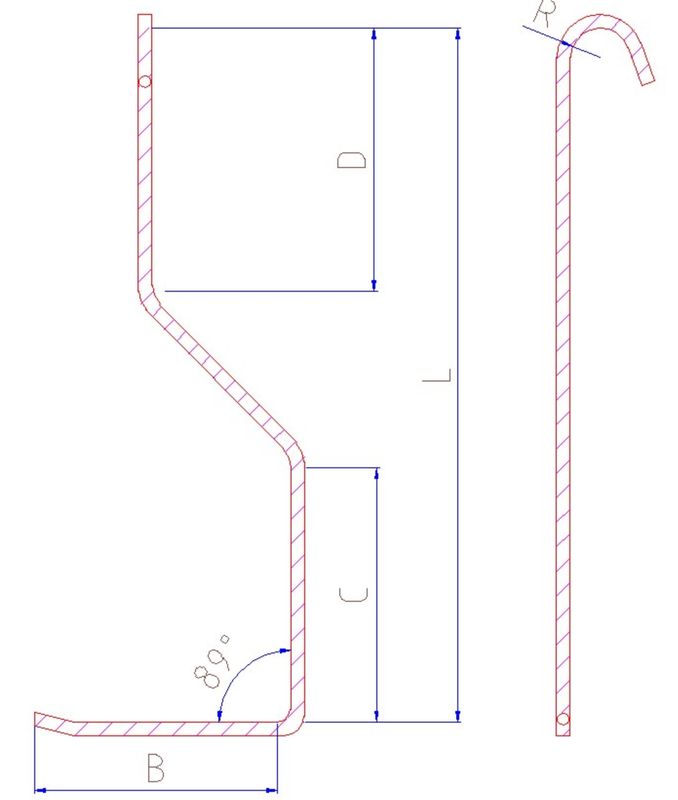 Einhängehaken 90° verdreht