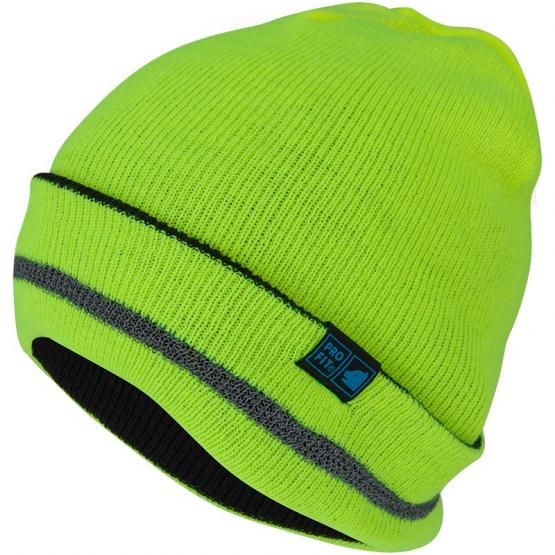 Mütze wendbar schwarz/neongelb, Reflexstreifen Mütze wendbar schwarz/neongelb, Reflexstreifen
