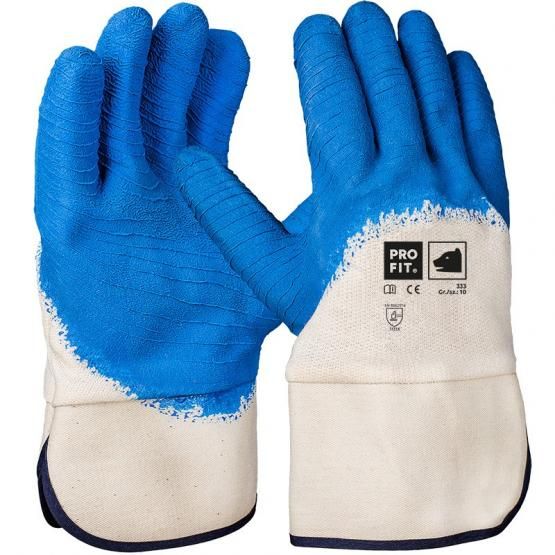 Latex Handschuhe, "Magrip", Stulpe, blau