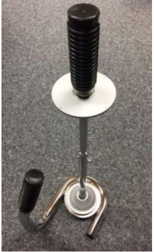 Stretchfolienhandabroller aus Stahl mit Kugellager und Bremsscheibe