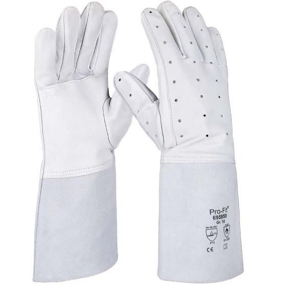 Schweißerhandschuh Nappaleder, "Argon", Perforierung