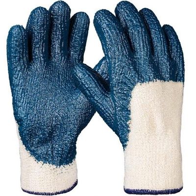 Nitril Handschuhe "Hercules", blau, 3/4 getaucht, Strickbund