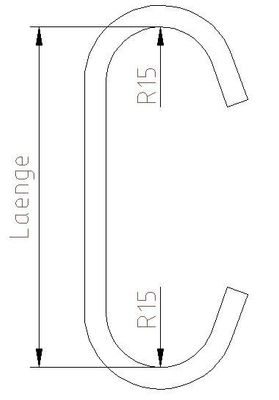 Standardhaken Nr. CRR15 planliegend