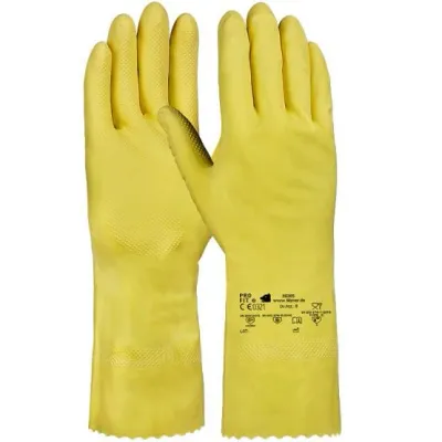 Latex Haushaltshandschuhe, leichte Qualität, 30 cm, gelb Latex Haushaltshandschuhe, leichte Qualität, 30 cm, gelb
