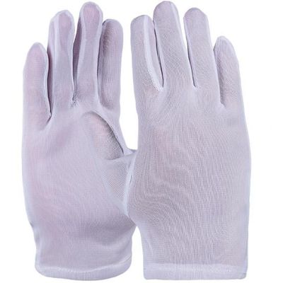 Nylon-Feinstrickhandschuh, genäht, reinweiß, 30 DEN - leichte Qualität