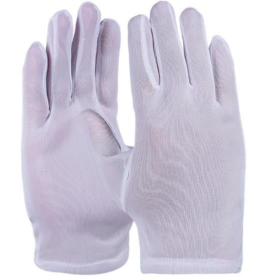 Nylon-Feinstrickhandschuh, genäht, reinweiß, 30 DEN - leichte Qualität