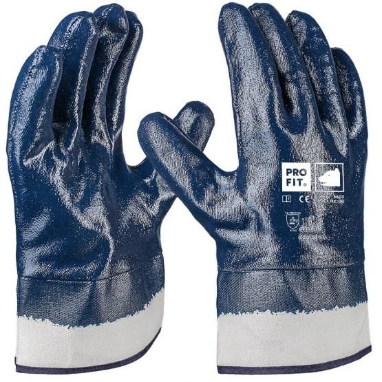 Nitril Handschuhe, "Mega dry", blau, vollgetaucht, Stulpe